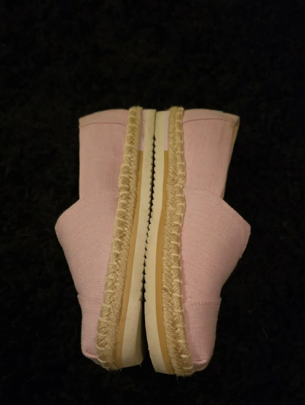 Toms Pink Canvas Espadrille Slip-On Shoes